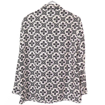 Prada 20ss Graphic Silk Blouse Shirt P496a Pink 40