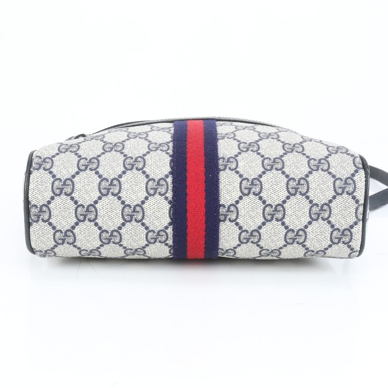 Vintage Gucci GG Supreme Sherry Line Leather Shoulder Bag Crossbody 010 Women