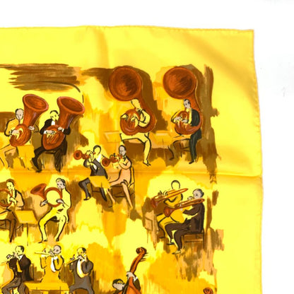 Grade Hermes Carre 90 Concerto Scarf Yellowish