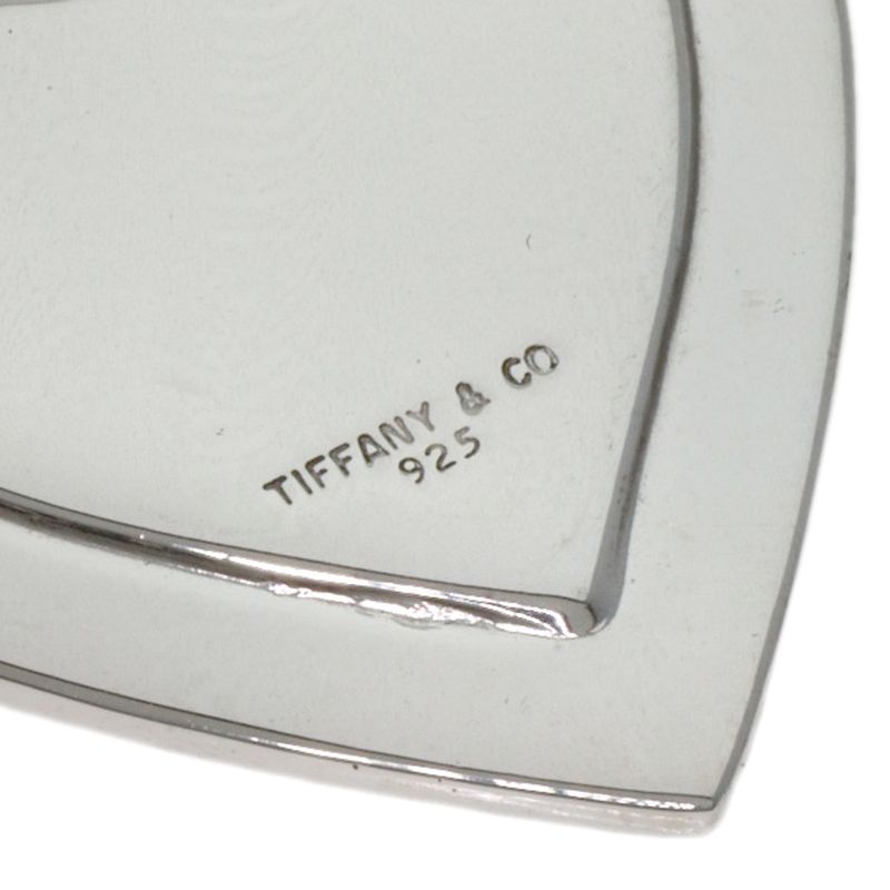 Tiffany & Co Heart Motif Plate Pendant Top SV 18K Yellow Gold Ladies