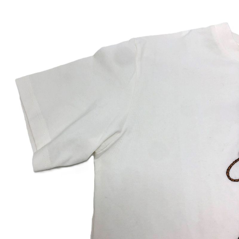 Louis Vuitton Short Sleeve T-shirt Graphic Embroidered 1afxnm Cotton White