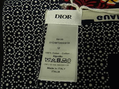 Christian Dior Christian Dior 100% Cotton Scarf Handkerchief Navy And