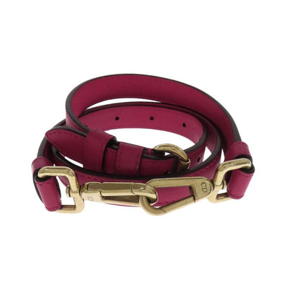 Christian DIOR Lady Dior 2WAY Handbag Calf Women Pink Leather Strap Crossbody