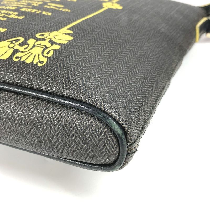 Bvlgari Bulgari Shoulder Bag Sbulgari Logo Pvc/leather Gray