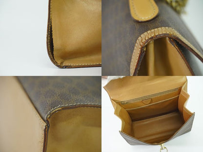 Authentic Celine Macadam Handbag PVC Brown Macadam Bag Pre-owned [follow-up