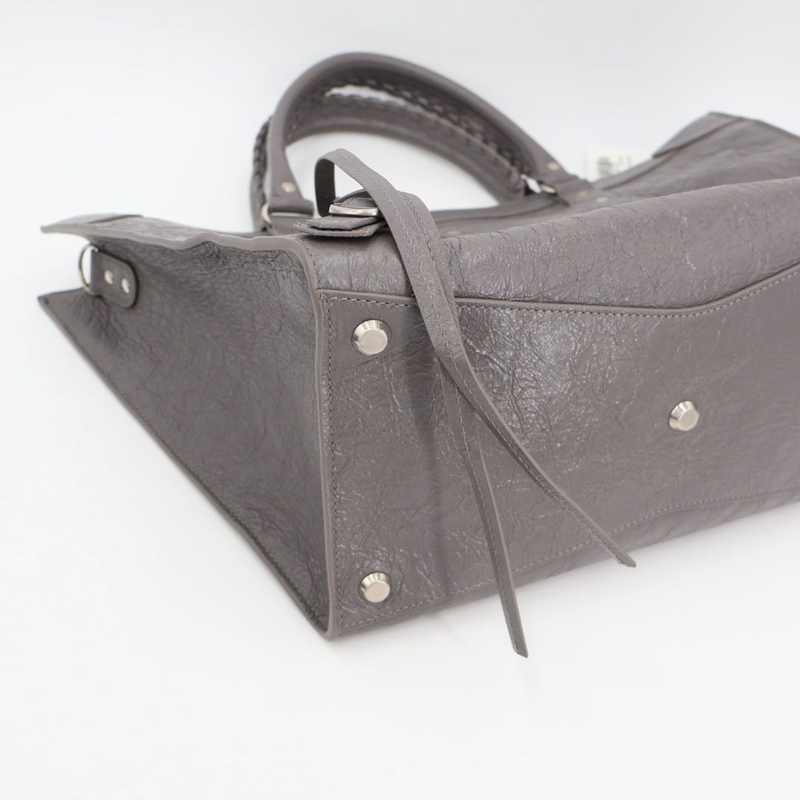 Balenciaga Handbag Shoulder Bag Neo Classic M Leather Gray Women 702502