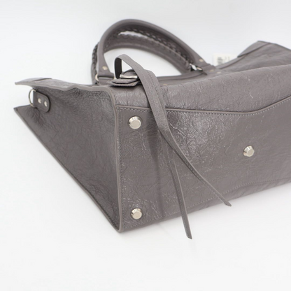 Balenciaga Handbag Shoulder Bag Neo Classic M Leather Gray Women 702502