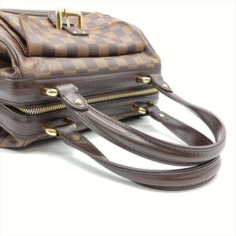 Louis Vuitton Knightsbridge Handbag Damier Ebène N51201 Brown Gold Hardware
