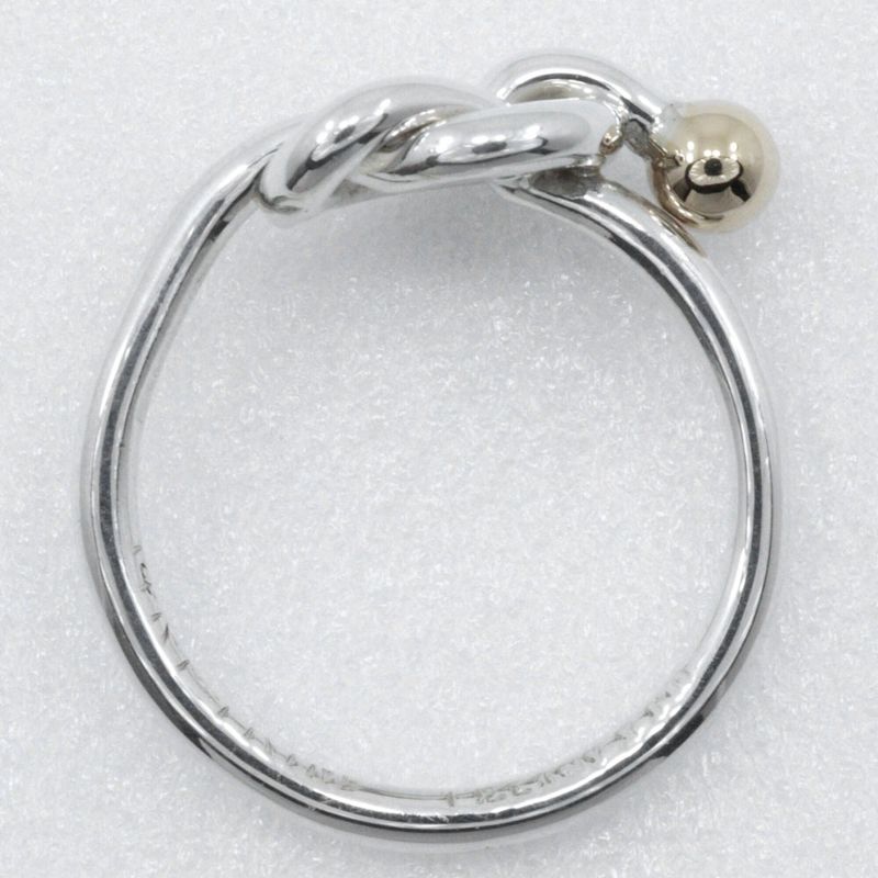 Tiffany & Co Love Knot K14 Yellow Gold And 925 Silver Size 13.5 Ladies' 3.1g