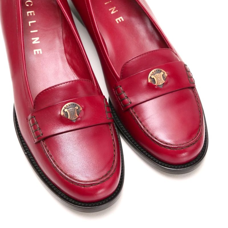 Celine Loafer Size 37 C Macadam Logo Coin Loafer Leather Shoes 20250722 Ra5637
