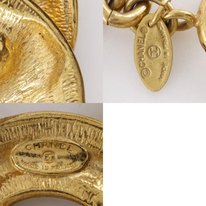 Chanel Coco Mark Vintage Matelasse Gold Plated Ladies 163.3g Necklace