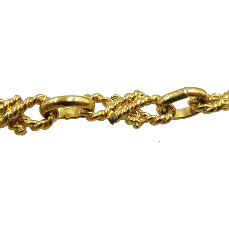 Celine Metal Gold Vintage Necklace Accessory 0171 Celine