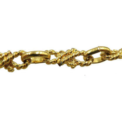 Celine Metal Gold Vintage Necklace Accessory 0171 Celine