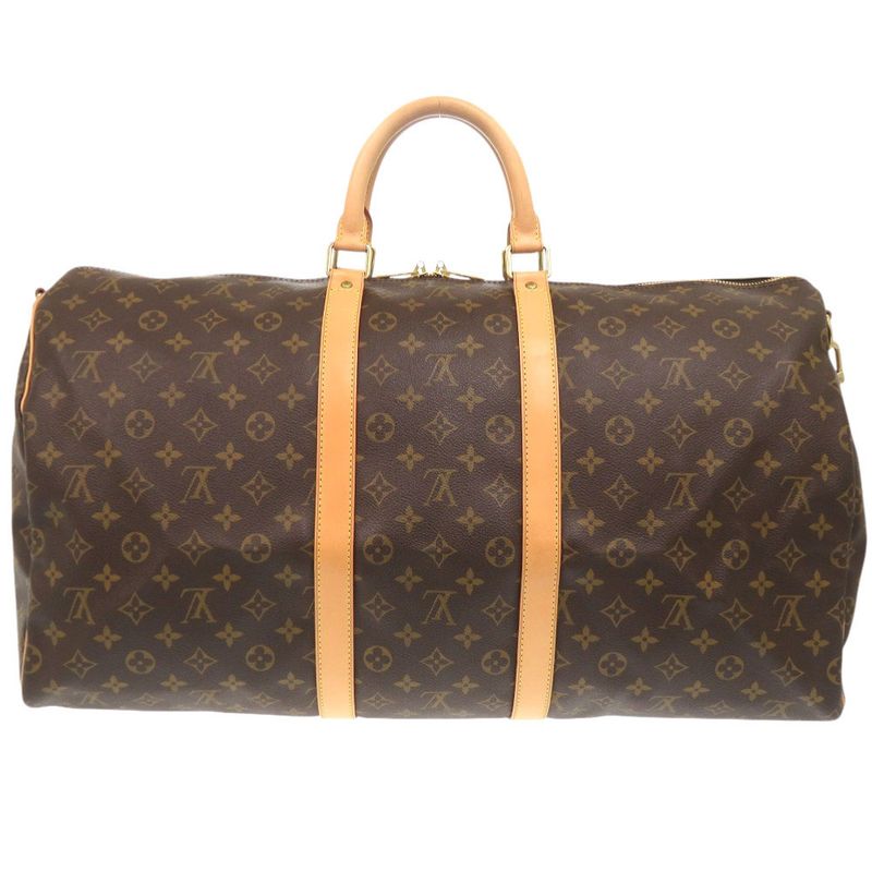 Louis Vuitton Keepall Bandoliere 55 Monogram M41414 Boston Bag LV 1053 Louis