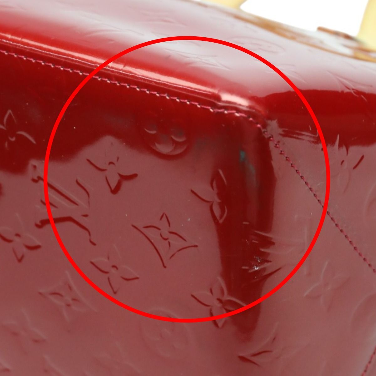 Louis Vuitton Vernis Verve PM Handbag Pomme D'amour