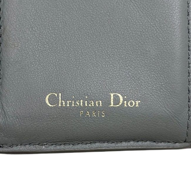 Christian Dior Trifold Wallet Grey 30 Montaigne
