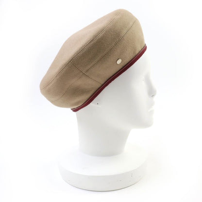 Hermes Santoleno 100% Cashmere Silver Hardware Serie Hardware Beret Brown 58