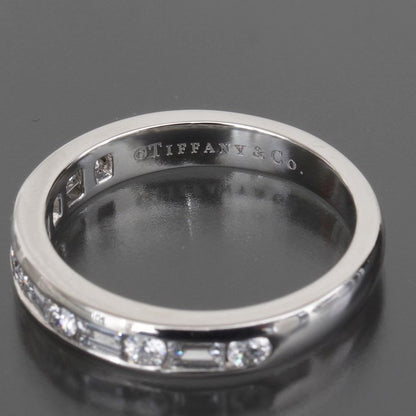 Tiffany & Co Half Eternity Diamond Ring No 10 Pt950 Box E1705