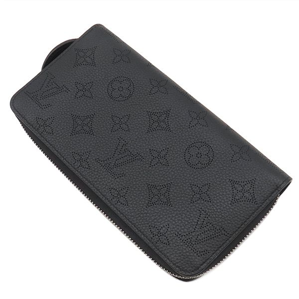 Louis Vuitton Long Wallet Zippy Wallet Monogram Mahina Noir Black Silver