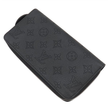 Louis Vuitton Long Wallet Zippy Wallet Monogram Mahina Noir Black Silver