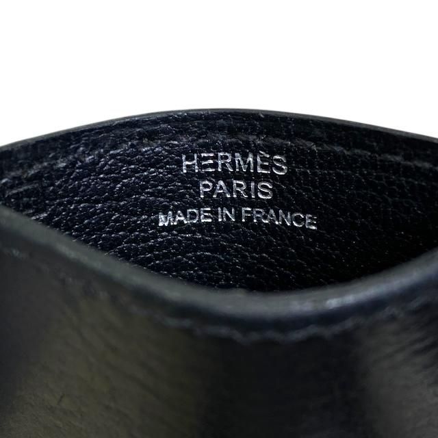 Hermes Diablo Card Case Business Card Holder Pass Case Compact Logo Leather