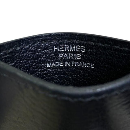 Hermes Diablo Card Case Business Card Holder Pass Case Compact Logo Leather