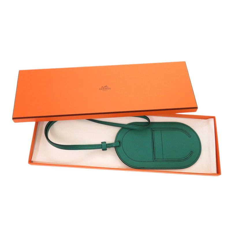 Hermes In The Loop Togo PM Vaux Epson Vert Jade Engraved D (2019) Green 0282