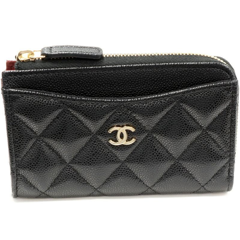 Chanel Coin Case With Card Case L-shape Zipper Fragment Case Matelasse Classic