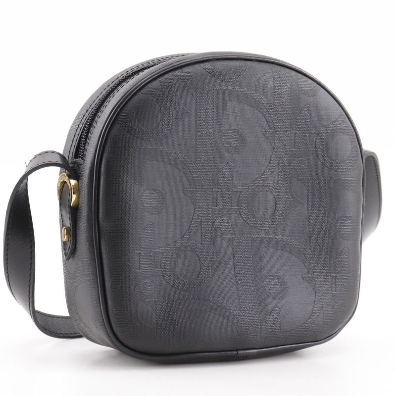 [dior] Christian Dior Vintage PVC Black Ladies Shoulder Bag
