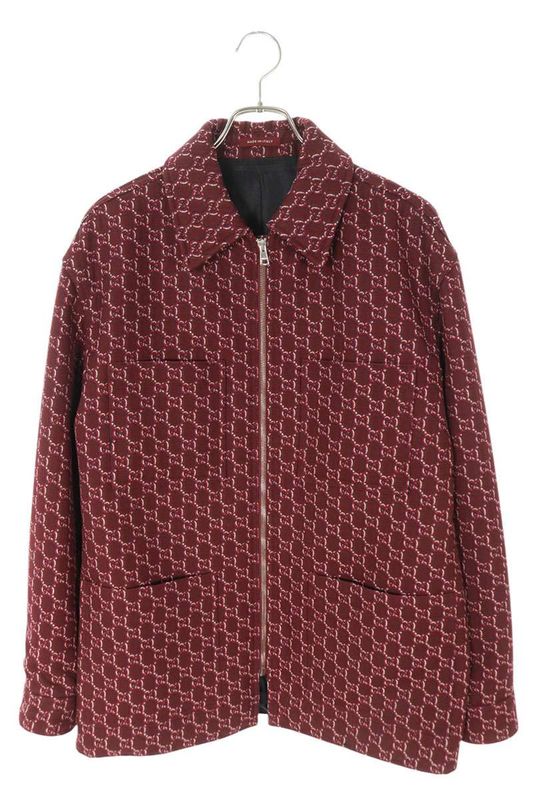 Gucci 25SS 803984 Zarr8 GG All-over Pattern Zip-up Blouson Men 48