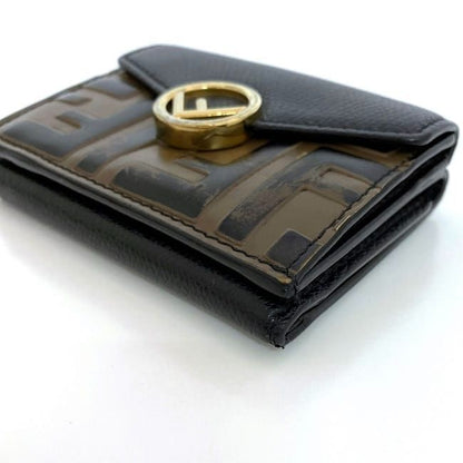 Fendi Trifold Wallet Black Brown Fize 8m0395