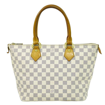 Authentic Louis Vuitton LV Saleya PM Damier Azure Tote Handbag White N51186