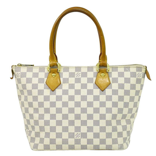 Authentic Louis Vuitton LV Saleya PM Damier Azure Tote Handbag White N51186