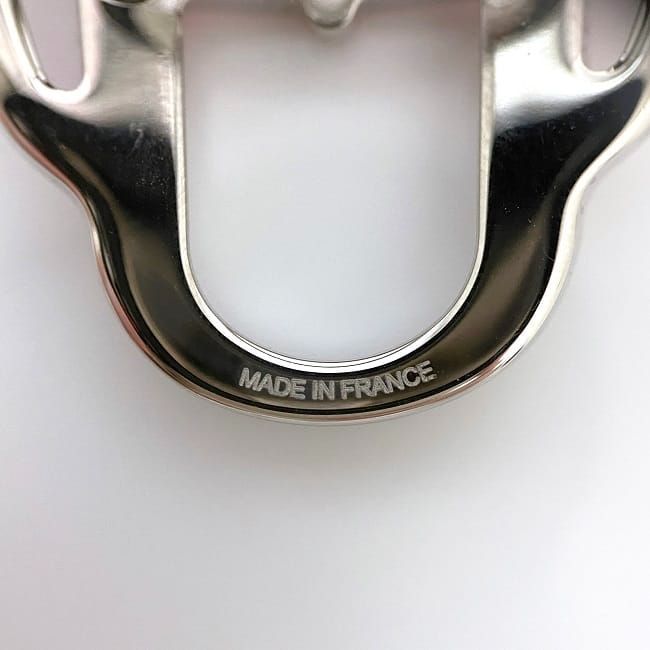 Hermes Scarf Ring Mini Buckle Mini Boucle Silver Red