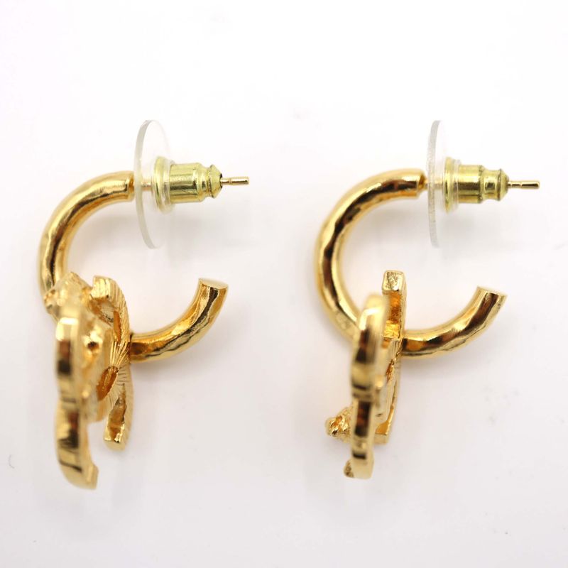 Chanel Earrings Lion Coco B22/a Gold Color Accessories H18040