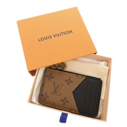 Louis Vuitton Porte Carte Romy Monogram Reverse M81912 IC Chip Brown Card Case