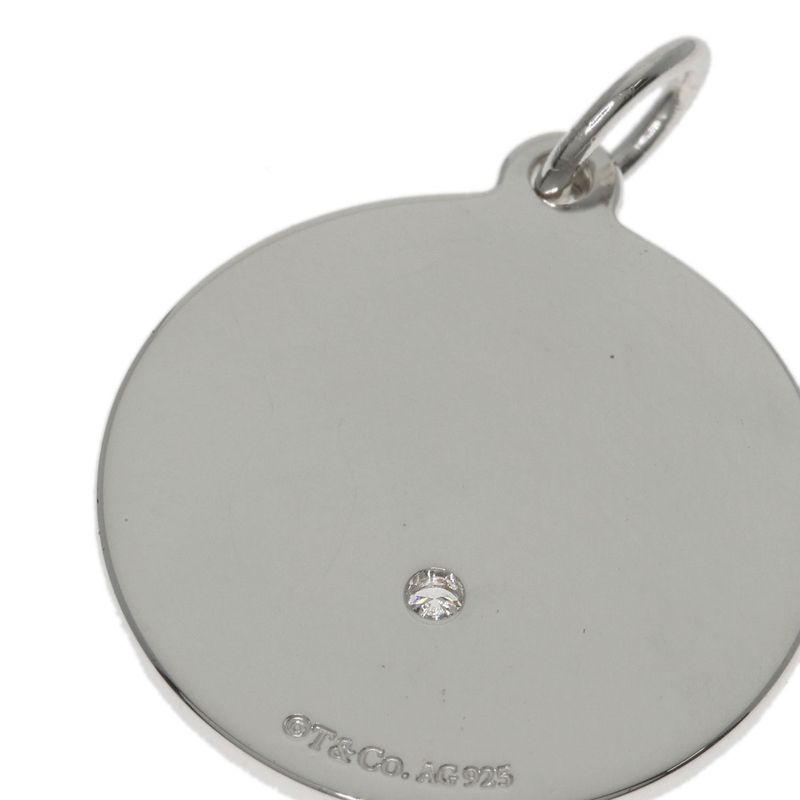 Tiffany & Co Round Plated Diamond Pendant Top SV Ladies