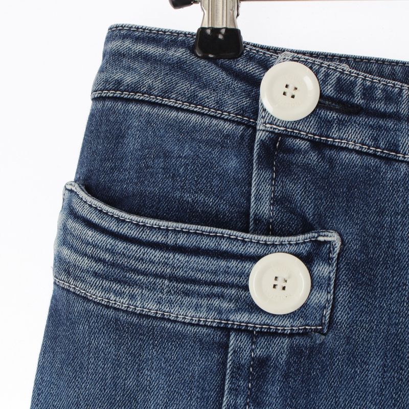 Louis Vuitton Side Zip Design Stretch Denim Pants Bottoms Blue 38