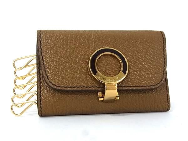 Bvlgari Leather 6-ring Key Case Key Case Men's Women's Brown Fl1785