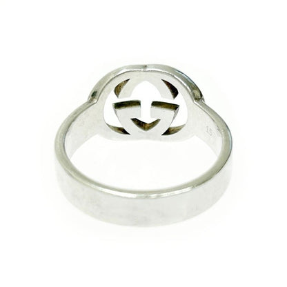 Gucci Silver Interlocking G Ring 4.7g 925 Engraved 388691 Ring