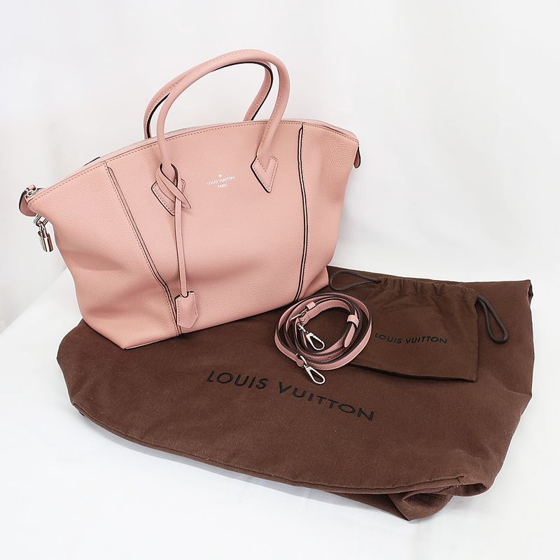 Louis Vuitton Lockit MM Handbag Shoulder Bag 2WAY Pink Silver-hardware