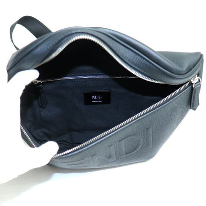 Fendi Shadow Diagonal Belt Bag Waist Bag Black 7va562 AMAC F0gxn Men's Preowned