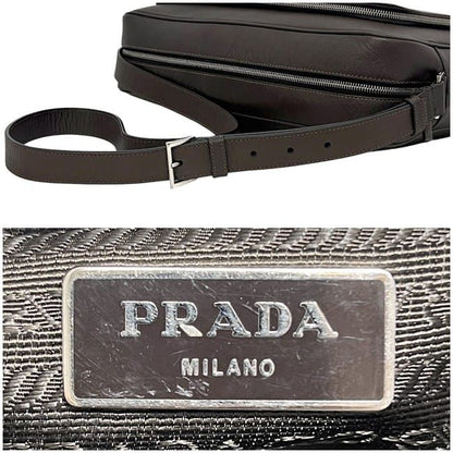 Prada Messenger Bag Brown Shoulder Bag Excellent Condition Saffiano