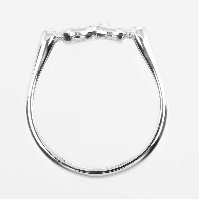Tiffany & Co Open Heart Silver 925 Size 12 Ladies' 2.63g Ring