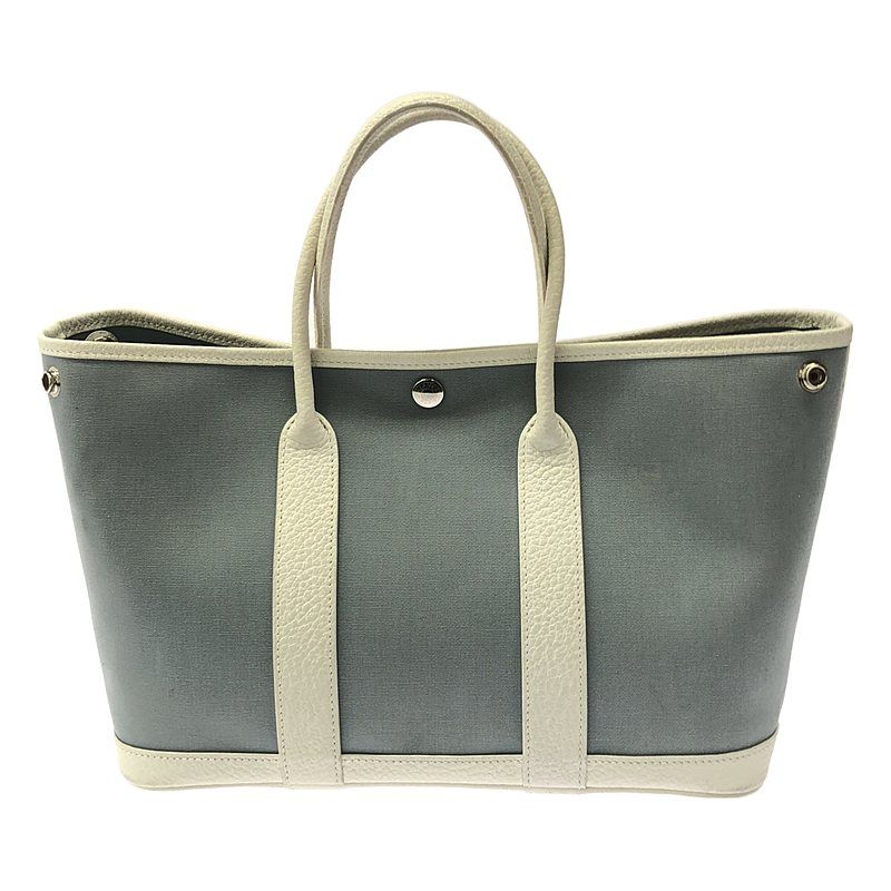 Hermes Garden Party TPM Canvas Leather Tote Bag