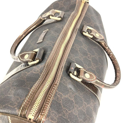 Gucci Handbag GG Plus Logo 193603 Pvc/leather Brown