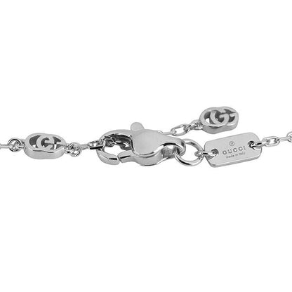 Gucci Necklace Interlocking G White Togo Old