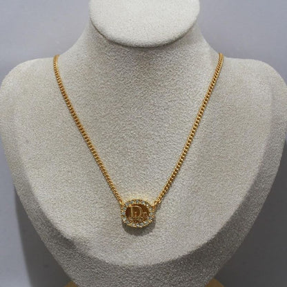 Christian Dior Necklace Zirconia GP D9504