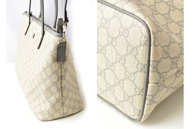 Gucci Tote Bag Shoulder Bag Gucci GG Supreme Canvas Medium GG Light Grey Beige
