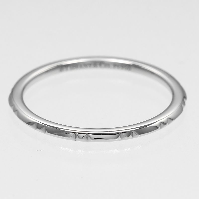 Tiffany & Co True Band 1.5mm (0.06in) Model Pt950platinum 19.5 Men's 3.28g Ring